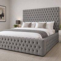 Stratus Interiors Grand Ambassador Divan Upholstered Storage Bed Frame Grey | Size: Single