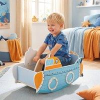 CASART Baby Climbing Toy Wooden Montessori Climbing Set w/ Rotating Propeller in Blue