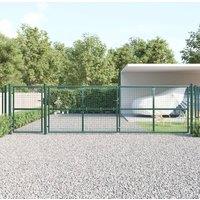 Berkfield Home Mesh Garden Gate Green 500x175 cm Galvanised Steel