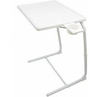 Nordara Adjustable Multi Position Portable Folding Table Mate in White | Size: 100 cm x 60 cm