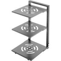 VOGREX 3 Tier Carbon Steel Pot Rack for Pans & Saucepans in Grey