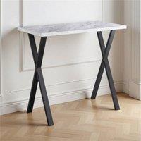 Nordara White X-Leg Bar Table Breakfast Counter Table Kitchen island tabl