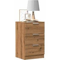 Berkfield Home Bedside Cabinet Artisan Oak 40x36x65 cm Engineered Wood in Brown | Size: 40 x 36 x 65 cm