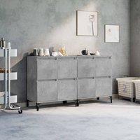 Berkfield Home Sideboard 2 pcs Concrete Grey 60x35x70 cm Engineered Wood | Size: 60 x 35 x 70 cm