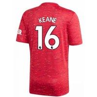 Manchester United FC 202021 Manchester United Adidas Home Football Shirt - Keane in Red | Size: 9-10 Years