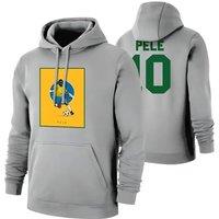 Brazil Junior Pele Selecao Footer With Hood in Grey | Size: 3-4 Years