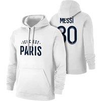 PSG Junior Paris Ici Cest 21 Footer With Hood Messi in White | Size: 3-4 Years