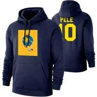 Brazil Junior Pele Selecao Footer With Hood, Dark in Dark Blue | Size: 3-4 Years