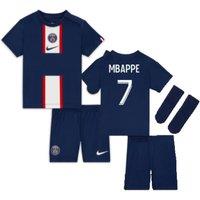 PSG 2022 - 2023 Little Boys Home Kit (Infant) - Mbappe 7 in Navy | Size: 4-5 Years