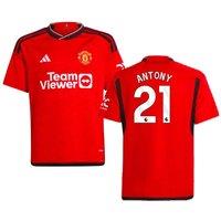 Manchester United FC 2023/24 Manchester United Home Shirt in Red | Size: 7-8 Years