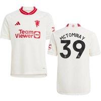 Manchester United FC 2023/24 Manchester United Third Shirt in White | Size: 13-14 Years