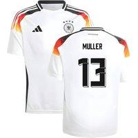 Germany Junior 2024 - 2025 Home Shirt - Muller 13 in White | Size: 9-10 Years