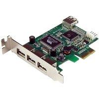 StarTech.com 4 Port Pci Express Low Profile High Speed Usb Card in Green