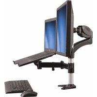StarTech Desk-mount Monitor Arm With Laptop Stand in Black