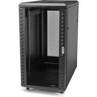 StarTech.com 4-post 18u Server Rack Cabinet With Glass Door in Black