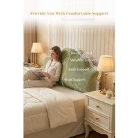 Soft Bedroom Headboard Pillow Backrest Cushion in Green