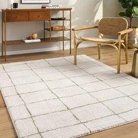 Livabliss Tivoli Washable Cream Green Modern High Pile Living Bedroom Rug | Size: 160 cm x 215 cm