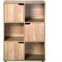 CALICOSY 6-Compartment Cabinet With Three Doors - Modu in Natural