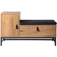 CALICOSY JILL Entryway Bench With Shoe Storage in Light Brown