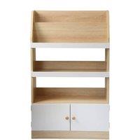 CALICOSY Children's Storage Shelf With 2 Doors, H106 Cm - LEON in Light Brown