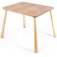 CALICOSY Children's Table With Solid Wood Legs, 60 Cm Long - MAEL in Light Oak