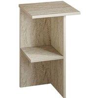 CALICOSY Square Bedside Table With Shelf, 60 Cm High - LERAY in Cream