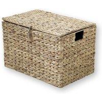CALICOSY Water Hyacinth Chest With Lid in Natural