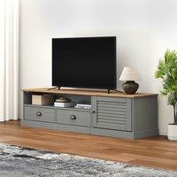 Berkfield Home TV Cabinet VIGO Grey 156x40x40 cm Solid Wood Pine | Size: 156 x 40 x 40 cm