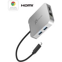 J5create Jcd391 4k60 Elite Usb-c Pd Multi-port Adapter, Silver