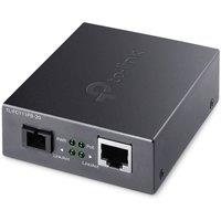 TP-Link 10/100mbps Wdm Media Converter With 1-port Poe in Black