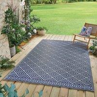 Gainsborough Aztec Outdoor Garden Rug 150 x 240cm, 100% Polypropylene in Blue | Size: 150 cm x 240 cm