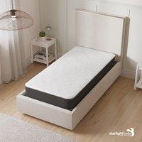 Starlight Beds 18cm Hybrid Memory Foam Spring Mattress Soft Feel in Black | Size: EU Double