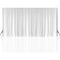Neel Blue 4x8 Metres Backdrop Panel, Wrinkle-Free Polyester Spandex Fabric in White