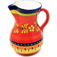 Verano Spanish Ceramics Classic Spanish Hand Painted Home Decor Large Pourer Jug 2L Daisy Chains