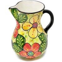 Verano Spanish Ceramics Classic Spanish Hand Painted Home Decor Large Pourer Jug 2L Floral