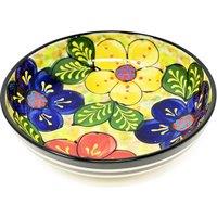 Verano Spanish Ceramics Classic Spanish Hand Painted Kitchen Dining Food Bowl 26cm Floral