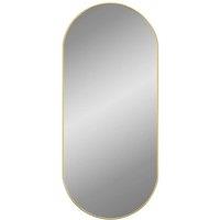 Berkfield Home Wall Mirror Gold 100x45 cm Oval