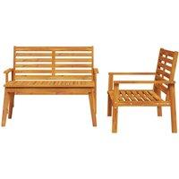 Berkfield Home Beautiful 3 Piece Garden Lounge Set Solid Wood Acacia in Brown