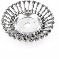 VOGREX 8 Steel Wire Wheel Brush Grass Weed Strimmer Trimmer Head in Silver