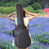 VOGREX Padded Portable Guitar Backpack Acoustic Electric Carrier Bag in Black