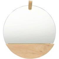 Berkfield Home Wall Mirror Solid Pinewood 35 cm in Brown