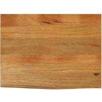 Berkfield Home Table Top Live Edge 80x60x3.8 cm Solid Wood Mango in Brown