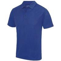 AWDis Men's Just Cool Plain Sports Polo Shirt in Blue | Size: 2XL