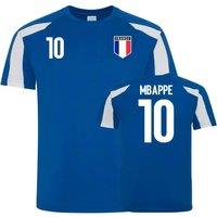 France Men's Mens Sports Training Jersey - Mbappe 10 in Blue | Size: Small