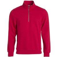 Clique Women's Basic Half Zip Sweatshirt in Red | Size: 3XL