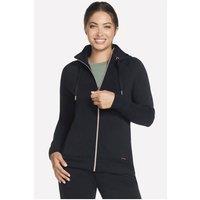 Skechers Women's Skechluxe Elevate Hooded Jacket in Black | Size: Small