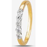 1888 collection Women's 18ct Gold 0.30ct Five-Stone Diamond Ring | Size: M 1/2
