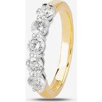 1888 collection Women's 18ct Gold 1.00ct Five-Stone Diamond Ring | Size: N
