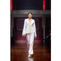 LuvForever Fashion Women's Riselienne - White 2-Piece Blazer Suit | Size: 10
