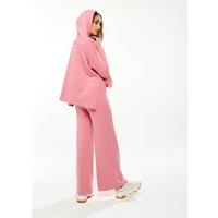 Liquorish Women's Wide-leg Pant in Pink | Size: Large
